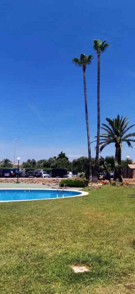 Limpiar Piscina en Mallorca Swimming pool maintenance. Schwimmbadpflege auf Mallorca